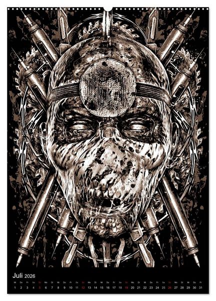 Produktbild: BLOODBOY/ HORROR ILLUSTRATION V1 (Wandkalender 2026 DIN A2 hoch), CALVENDO Monatskalender