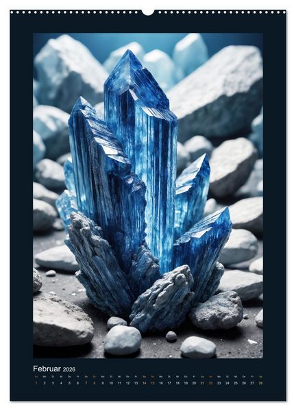 Produktbild: Fantastische Mineralien - Geheimnisvolle Sch&auml;tze (Wandkalender 2026 DIN A2 hoch), CALVENDO Monatskalender