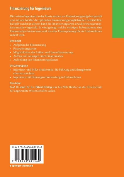 Produktbild: Finanzierung f&uuml;r Ingenieure
