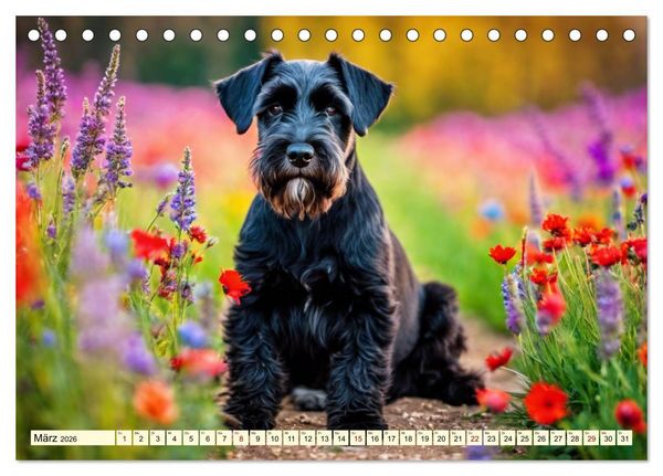 Produktbild: Schnauzer - vielseitige Allrounder (Tischkalender 2026 DIN A5 quer), CALVENDO Monatskalender
