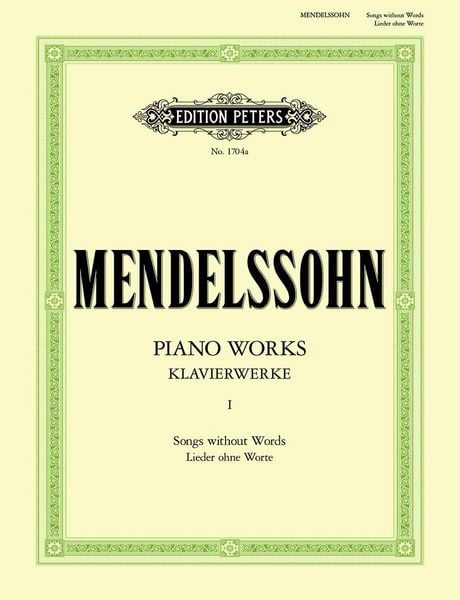 Produktbild: Klavierwerke, Band 1: Lieder ohne Worte