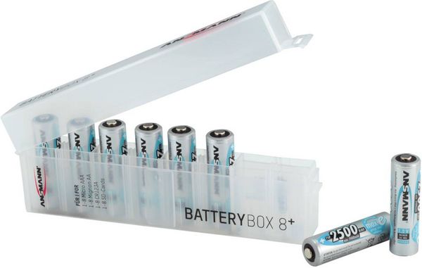 Produktbild: Ansmann Foto Plus 8 Batteriebox 8x Micro (AAA), Mignon (AA), CR123 (L x B x H) 160 x 22 x 55mm