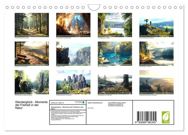 Produktbild: Wandergl&uuml;ck - Momente der Freiheit in der Natur (Wandkalender 2027 DIN A4 quer), CALVENDO Monatskalender