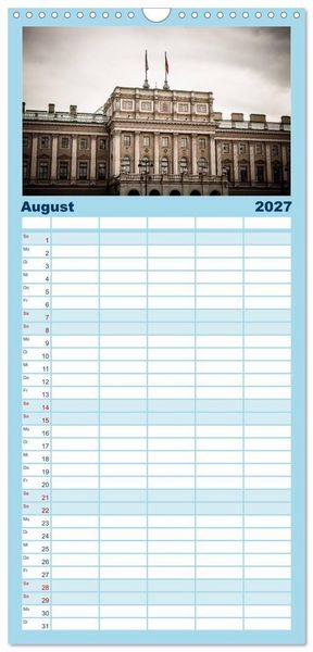 Produktbild: Familienplaner 2027 - Sankt Petersburg - "Venedig des Nordens" mit 5 Spalten (Wandkalender, 21 x 45 cm) CALVENDO