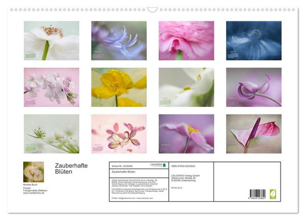 Produktbild: Zauberhafte Bl&uuml;ten (Wandkalender 2026 DIN A2 quer), CALVENDO Monatskalender