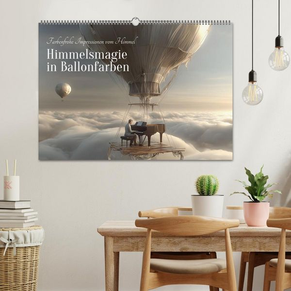 Produktbild: Himmelsmagie in Ballonfarben (Wandkalender 2026 DIN A2 quer), CALVENDO Monatskalender