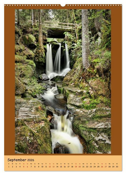 Produktbild: Schwarzwald Wasserf&auml;lle (hochwertiger Premium Wandkalender 2026 DIN A2 hoch), Kunstdruck in Hochglanz