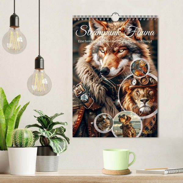 Produktbild: Steampunk Fauna (Wandkalender 2026 DIN A4 hoch), CALVENDO Monatskalender