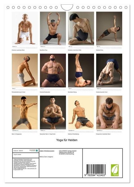 Produktbild: Yoga f&uuml;r Helden (Wandkalender 2027 DIN A4 hoch), CALVENDO Monatskalender