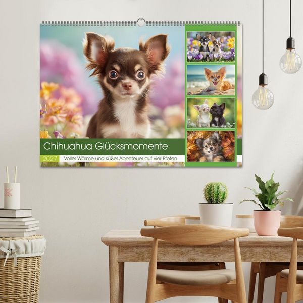 Produktbild: Chihuahua Gl&uuml;cksmomente (Wandkalender 2027 DIN A2 quer), CALVENDO Monatskalender