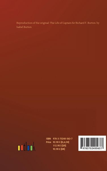 Produktbild: The Life of Captain Sir Richard F. Burton