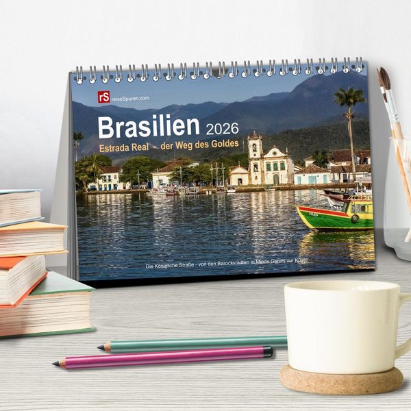 Produktbild: Brasilien 2026 Estrada Real - der Weg des Goldes (Tischkalender 2026 DIN A5 quer), CALVENDO Monatskalender