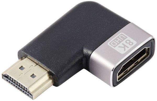 Produktbild: SpeaKa Professional SP-11302004 HDMI Adapter [1x HDMI-Stecker - 1x HDMI-Buchse] Schwarz, Silber UHD 8K @ 60 Hz, UHD 4K @ 120H