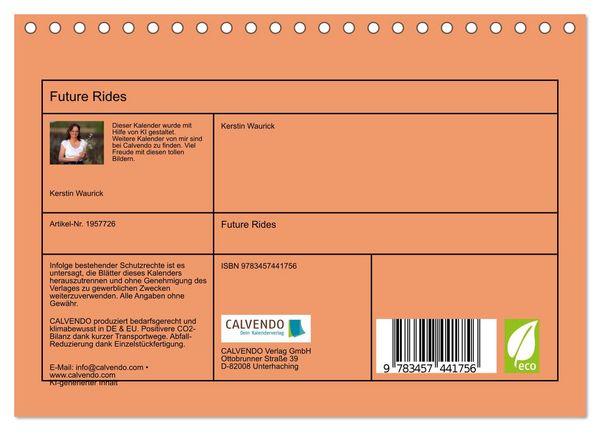Produktbild: Future Rides (Tischkalender 2026 DIN A5 quer), CALVENDO Monatskalender