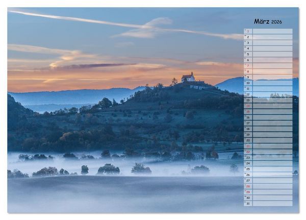 Produktbild: Rund um die Wurmlinger Kapelle (Wandkalender 2026 DIN A2 quer), CALVENDO Monatskalender