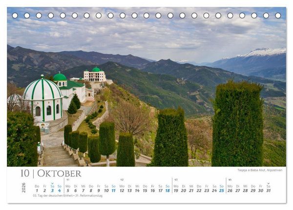 Produktbild: Albanien - wild, authentisch, abenteuerlich (Tischkalender 2026 DIN A5 quer), CALVENDO Monatskalender