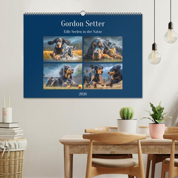 Produktbild: Gordon Setter. Edle Seelen in der Natur (Wandkalender 2026 DIN A2 quer), CALVENDO Monatskalender