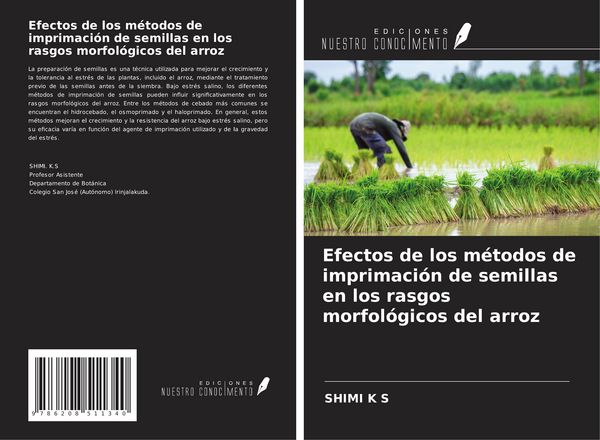 Produktbild: Efectos de los m&eacute;todos de imprimaci&oacute;n de semillas en los rasgos morfol&oacute;gicos del arroz