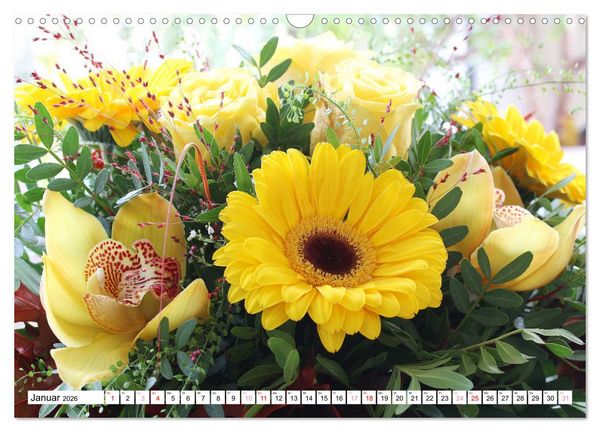Produktbild: Blumenpracht - Bl&uuml;ten und Str&auml;u&szlig;e (Wandkalender 2026 DIN A3 quer), CALVENDO Monatskalender