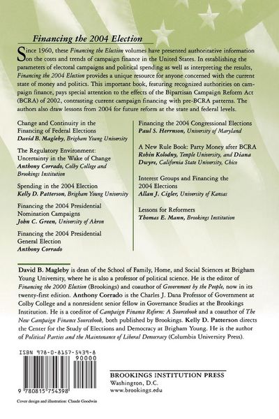 Produktbild: Financing the 2004 Election