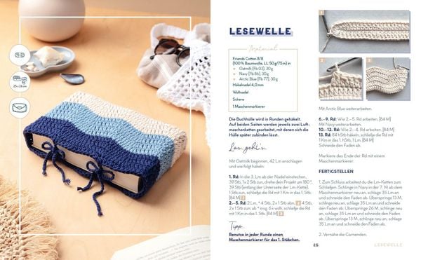 Produktbild: Buchh&uuml;llen h&auml;keln &ndash; mit crochetinglara