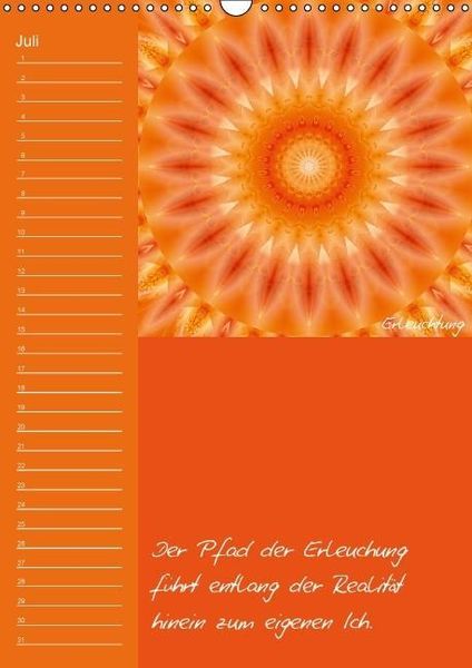Produktbild: Mandala - Spiegel der Seele / immerw&auml;hrender Geburtstagskalender (Wandkalender immerw&auml;hrend DIN A3 hoch)