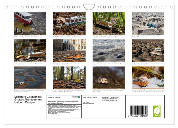 Produktbild: Miniature Caravaning: Gro&szlig;es Abenteuer mit kleinem Camper (Wandkalender 2026 DIN A4 quer), CALVENDO Monatskalender