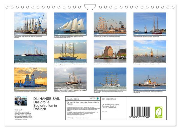 Produktbild: Die HANSE SAIL Das gro&szlig;e Seglertreffen in Rostock (Wandkalender 2026 DIN A4 quer), CALVENDO Monatskalender