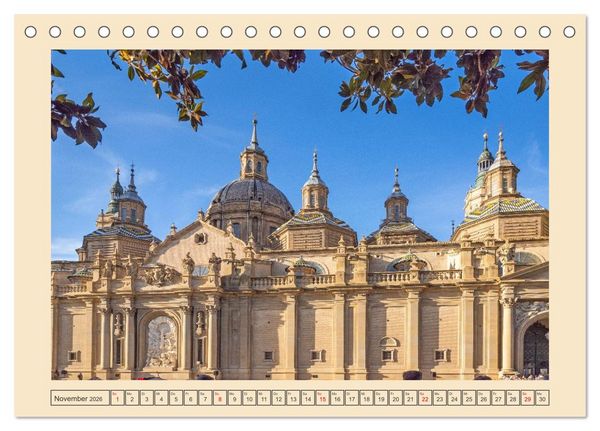 Produktbild: Zauberhaftes Saragossa (Tischkalender 2026 DIN A5 quer), CALVENDO Monatskalender