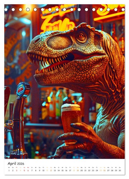 Produktbild: Tyrannosaurus Rex - Kleine Arme, gro&szlig;e Abenteuer (Tischkalender 2026 DIN A5 hoch), CALVENDO Monatskalender