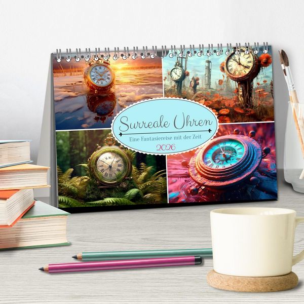 Produktbild: Surreale Uhren (Tischkalender 2026 DIN A5 quer), CALVENDO Monatskalender