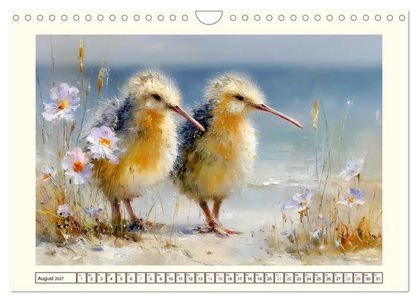 Produktbild: Entz&uuml;ckende Kiwis. Neuseelands kleiner Laufvogel am Meer (Wandkalender 2027 DIN A4 quer), CALVENDO Monatskalender