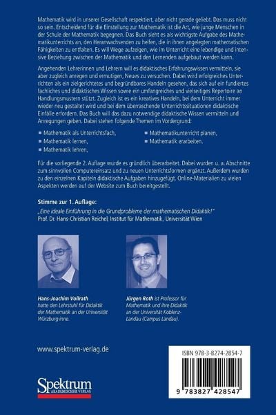 Produktbild: Grundlagen des Mathematikunterrichts in der Sekundarstufe