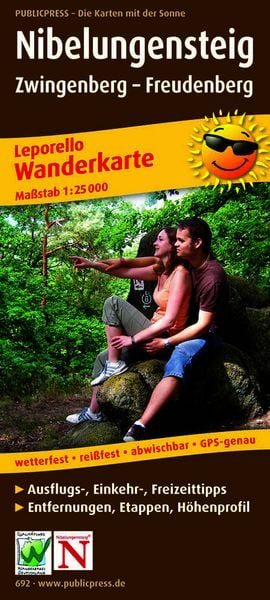 Nibelungensteig, Zwingenberg - Freudenberg Wanderkarte, Sonstige von , KOMPASS freytag und berndt, 9783899206920
