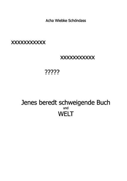 Produktbild: Jenes beredt schweigende Buch