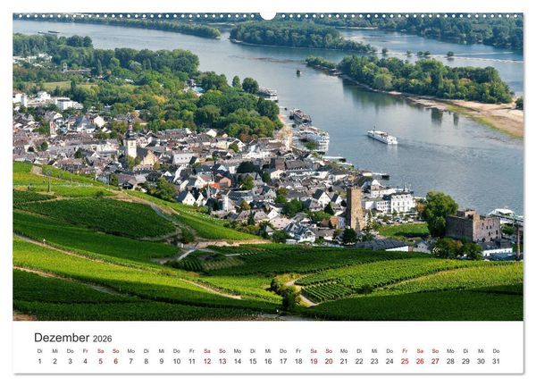 Produktbild: Burgen im Rheintal - Landschaft, Romantik, legend (hochwertiger Premium Wandkalender 2026 DIN A2 quer), Kunstdruck in Hochglanz