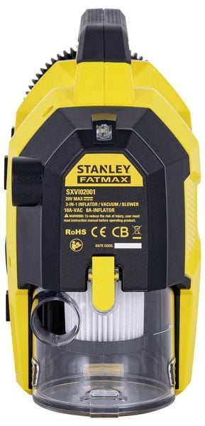Produktbild: STANLEY SXVI02001 Akku-Kompressor 10 bar 12V Adapter zum Betrieb per Kabel, Digitales Display