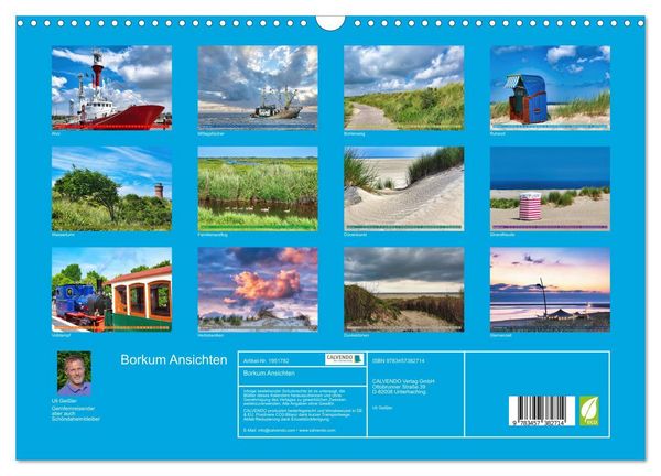 Produktbild: Borkum Ansichten (Wandkalender 2026 DIN A3 quer), CALVENDO Monatskalender