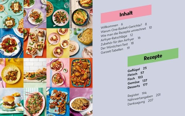 Produktbild: Das geniale Airfryer-Kochbuch: One-Basket-Gerichte