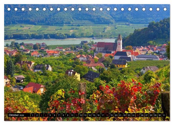 Produktbild: Die Wachau - An der Donau zwischen Melk und Krems (Tischkalender 2026 DIN A5 quer), CALVENDO Monatskalender