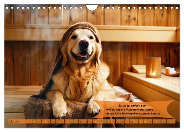 Produktbild: Tierisch lustige Saunafreunde (Wandkalender 2026 DIN A4 quer), CALVENDO Monatskalender
