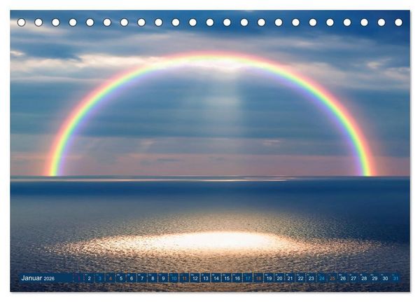 Produktbild: Himmlische Farbspiele - Regenbogen (Tischkalender 2026 DIN A5 quer), CALVENDO Monatskalender