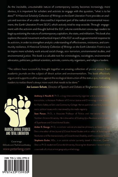 Produktbild: A Historical Scholarly Collection of Writings on the Earth Liberation Front