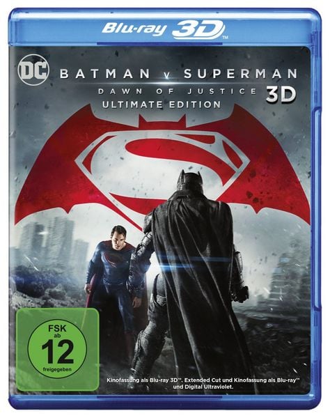Produktbild: Batman v Superman: Dawn of Justice (+ Blu-ray 2D Kinofassung) (+ Blu-ray 2D Ultimate Edition)