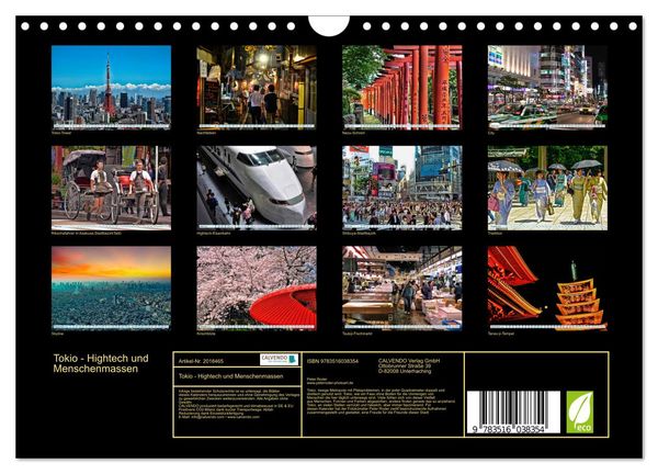 Produktbild: Tokio - Hightech und Menschenmassen (Wandkalender 2026 DIN A4 quer), CALVENDO Monatskalender