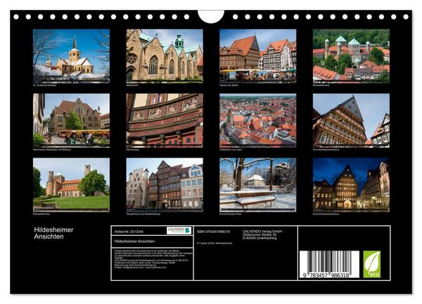 Produktbild: Hildesheimer Ansichten (Wandkalender 2026 DIN A4 quer), CALVENDO Monatskalender