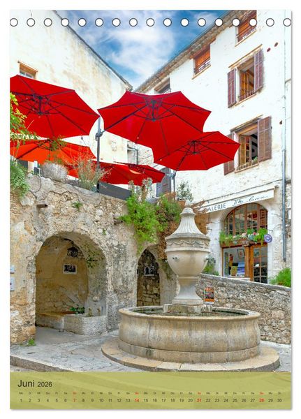 Produktbild: Sch&ouml;nste D&ouml;rfer - Provence-Alpes-C&ocirc;te d'Azur (Tischkalender 2026 DIN A5 hoch), CALVENDO Monatskalender