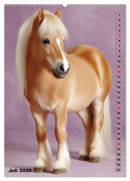 Produktbild: Das Leben ist ein Ponyhof - Zwergponys im Studiolicht (hochwertiger Premium Wandkalender 2026 DIN A2 hoch), Kunstdruck in Hochglanz