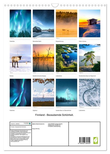 Produktbild: Finnland - Bezaubernde Sch&ouml;nheit. (Wandkalender 2026 DIN A3 hoch), CALVENDO Monatskalender
