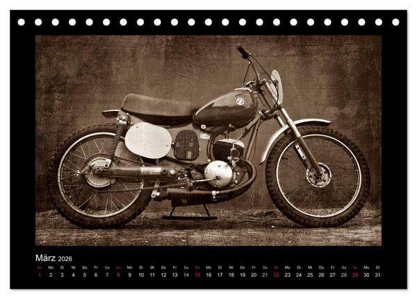 Produktbild: Motorrad Oldtimer (Tischkalender 2026 DIN A5 quer), CALVENDO Monatskalender